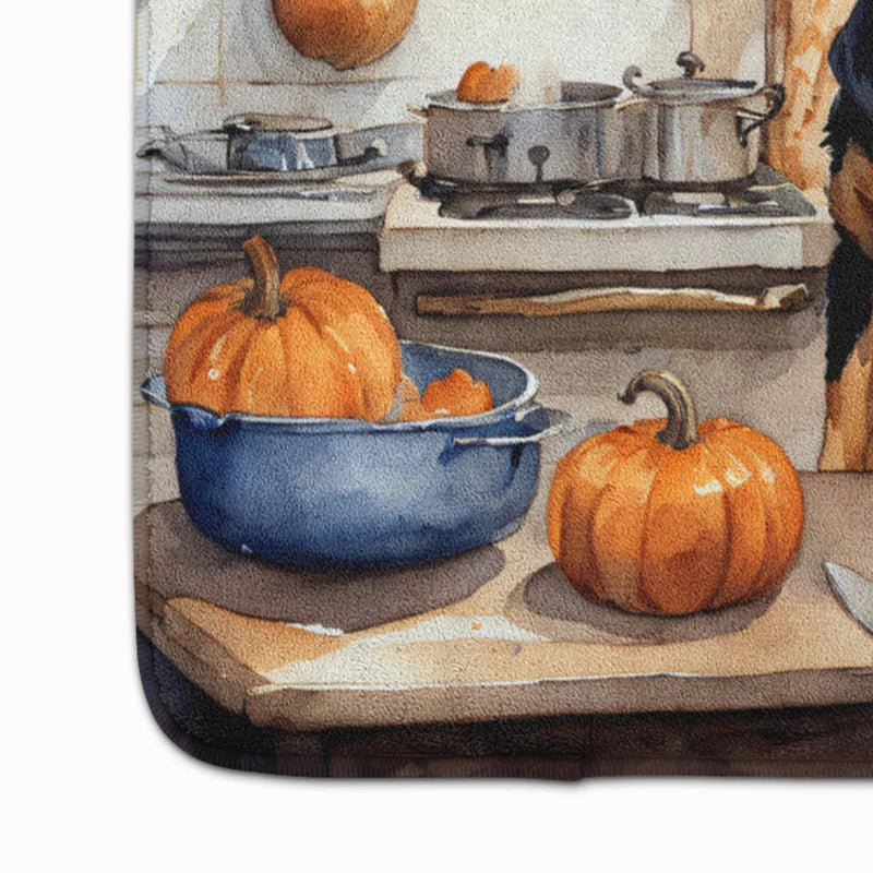 Rottweiler Fall Kitchen Pumpkins Memory Foam Kitchen Mat - Lacatang Shop