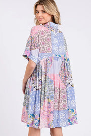 Sage & Fig Floral Collared Mini Dress - Lacatang Shop