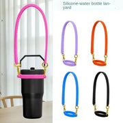 Silicone Water Bottle Handle Cup Lanyard Water Bottle Sling Holder with Strap Fits 8 - 40oz Bottles Cup Accessories - Lacatang Shop
