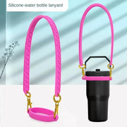 Silicone Water Bottle Handle Cup Lanyard Water Bottle Sling Holder with Strap Fits 8 - 40oz Bottles Cup Accessories - Lacatang Shop
