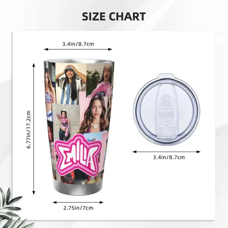 Singer Emilia Mernes 20oz Stainless Steel Insulated Thermal Coffee Car Cup Cold Hot Mugs Vacuum Flask - Lacatang Shop