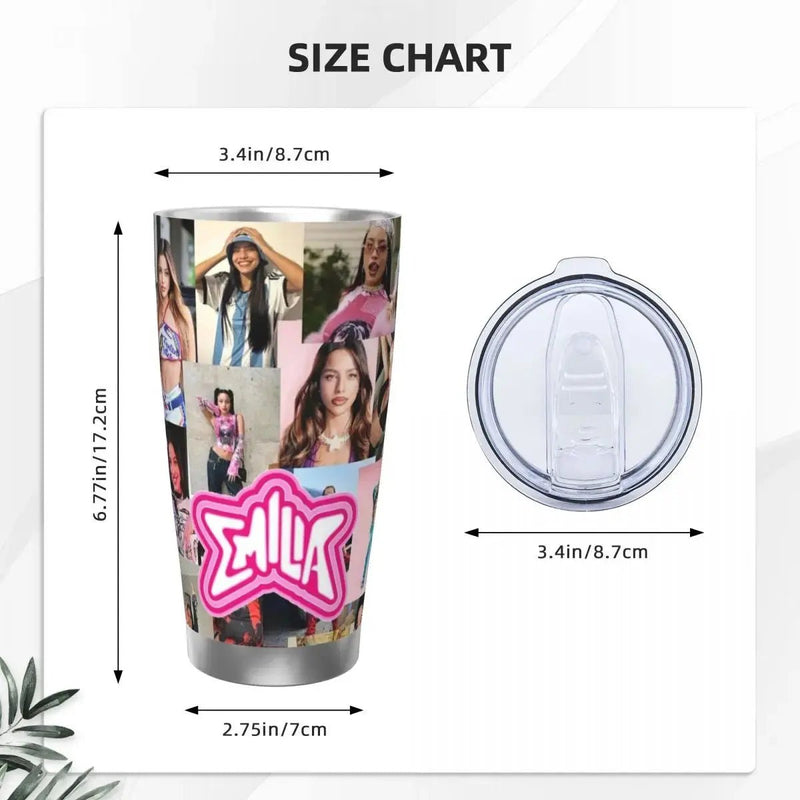 Singer Emilia Mernes 20oz Stainless Steel Insulated Thermal Coffee Car Cup Cold Hot Mugs Vacuum Flask - Lacatang Shop