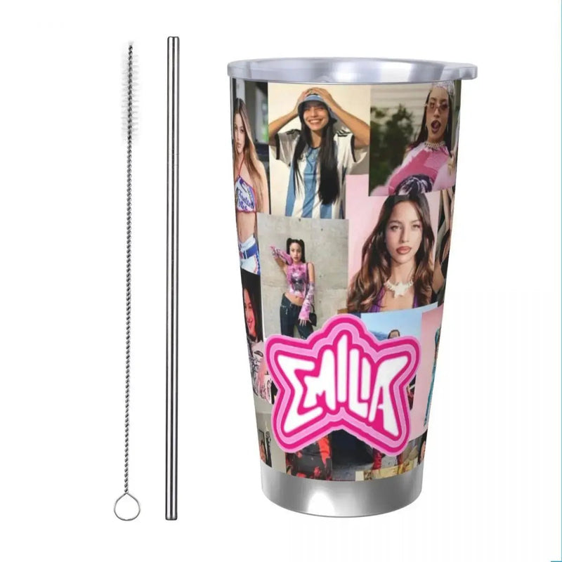 Singer Emilia Mernes 20oz Stainless Steel Insulated Thermal Coffee Car Cup Cold Hot Mugs Vacuum Flask - Lacatang Shop