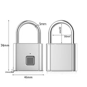 Smart Biometric Fingerprint Padlock - Waterproof & USB Rechargeable - Lacatang Shop