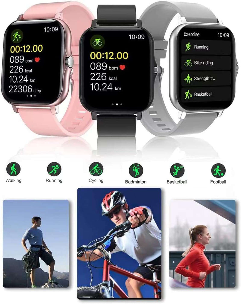Smart Fitness Tracker Watch - IP68 Waterproof, Heart Rate, Sports Modes - Lacatang Shop