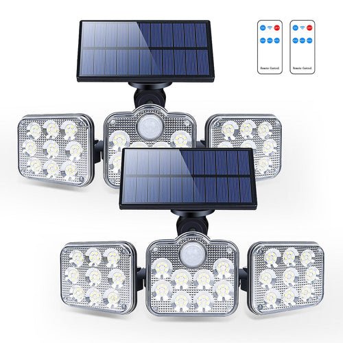 Solar Outdoor Lights 138 LED 3 - Head Adjustable - Lacatang Shop