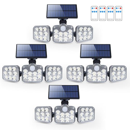 Solar Outdoor Lights 138 LED 3 - Head Adjustable - Lacatang Shop