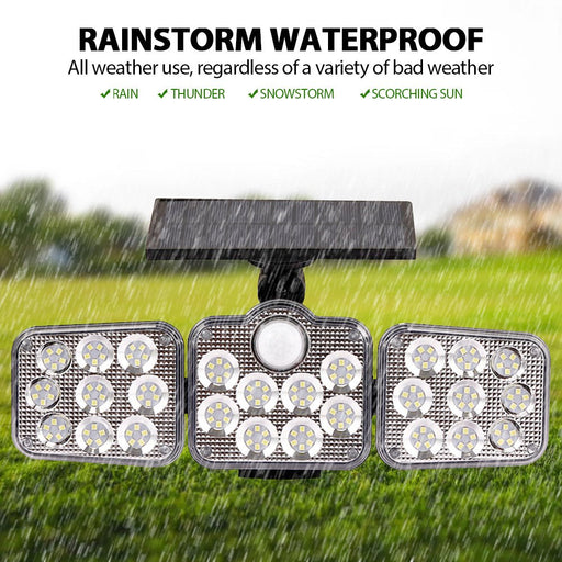 Solar Outdoor Lights 138 LED 3 - Head Adjustable - Lacatang Shop