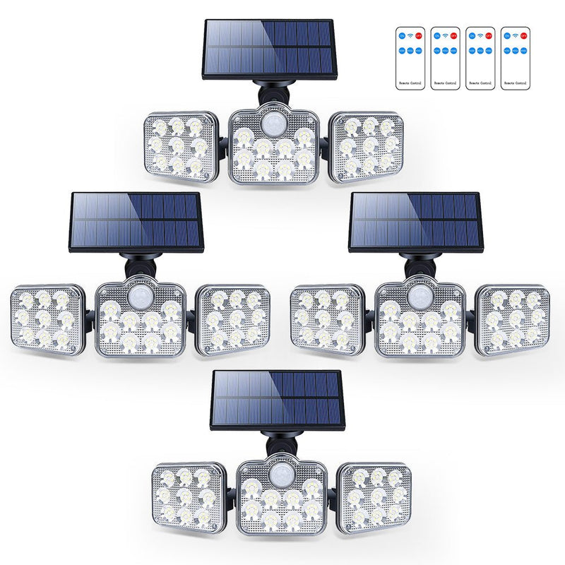 Solar Outdoor Lights 138 LED 3 - Head Adjustable - Lacatang Shop