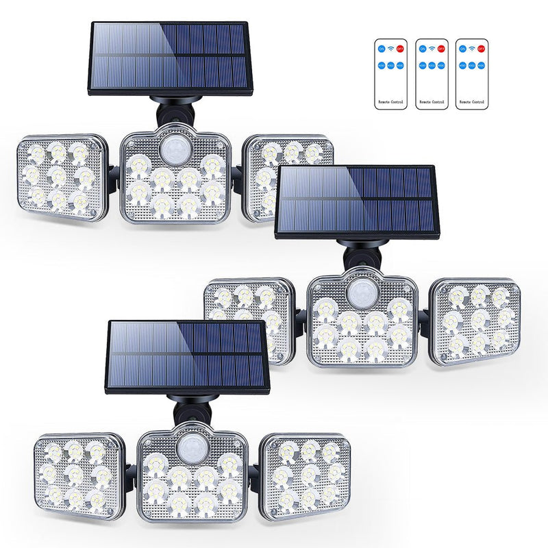 Solar Outdoor Lights with 138 LED & 3 Adjustable Heads