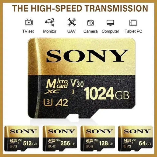 SONY Micro SD TF Card Mini 1TB - High-Speed, Durable Storage