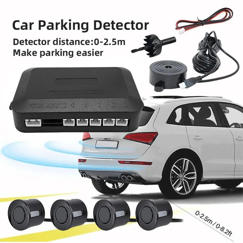 Sound Alarm Indicator 12V Reverse Backup Radar Sound Alert Car Reverse Backup Rear Radar System Sound Alarm Safety Kit - Lacatang Shop