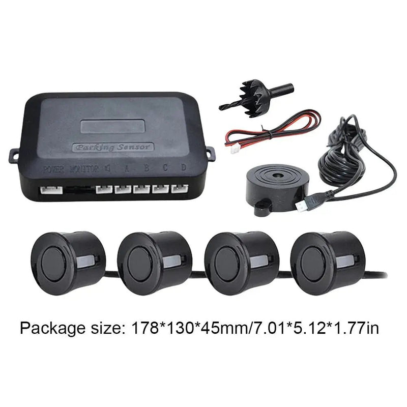 Sound Alarm Indicator 12V Reverse Backup Radar Sound Alert Car Reverse Backup Rear Radar System Sound Alarm Safety Kit - Lacatang Shop