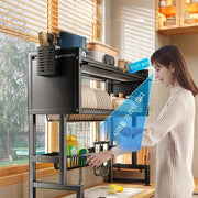 Stainless Steel Adjustable Sink Dish Rack - Kitchen Organizer - Lacatang Shop