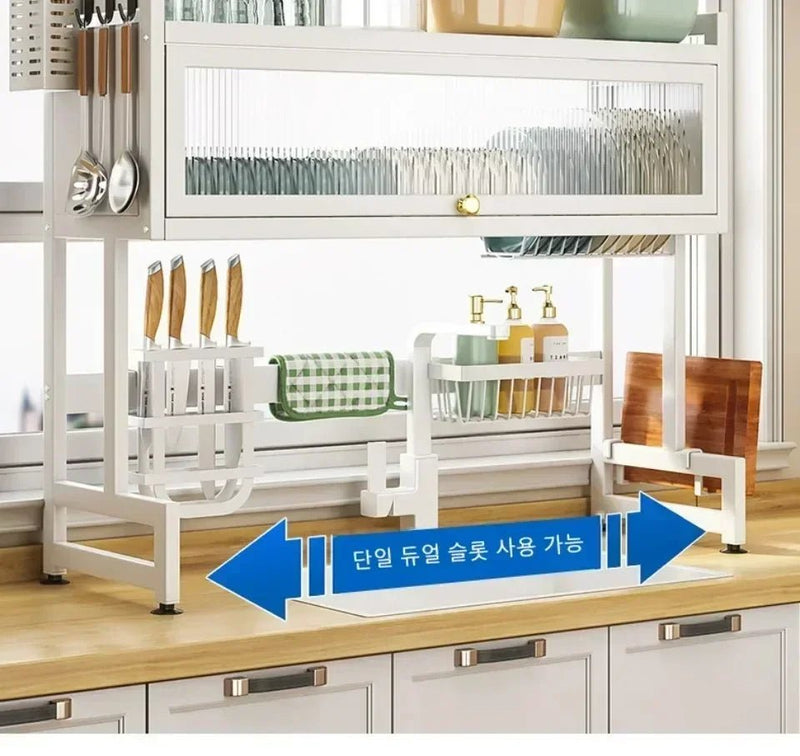 Stainless Steel Adjustable Sink Dish Rack - Kitchen Organizer - Lacatang Shop