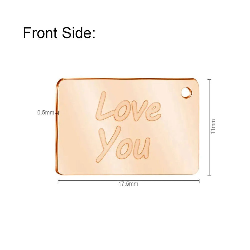 Stainless Steel Customized Letter Envelope Necklace Locket Jewelry Secret Love Note Pendant Engraved Note Photo for Women - Lacatang Shop