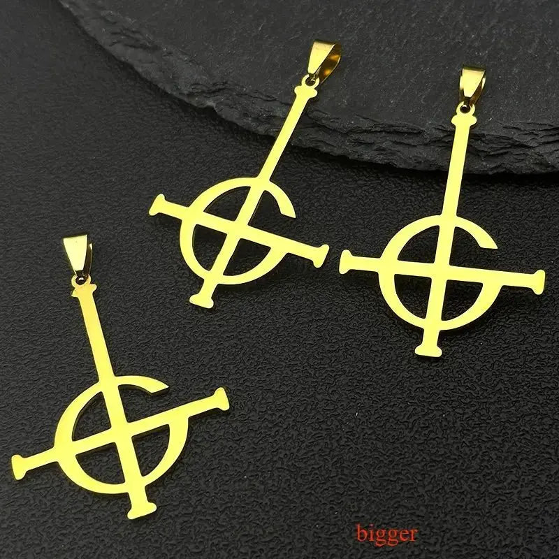 Stainless Steel Ghost Nameless Band BC Small Pendant Bracelets/Earrings for Women Men Diy Jewelry Accessories Making N1722S05 - Lacatang Shop