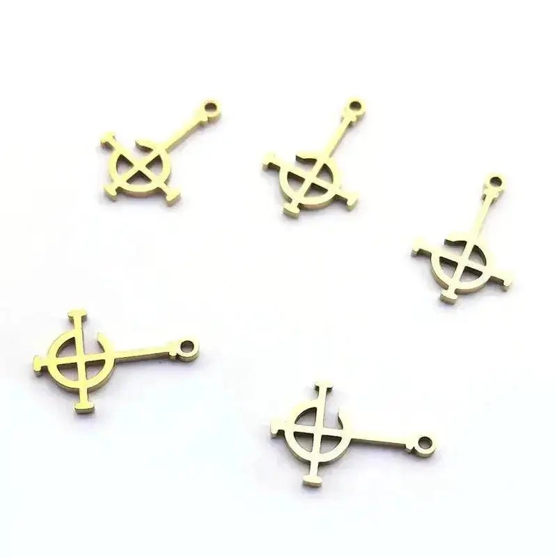 Stainless Steel Ghost Nameless Band BC Small Pendant Bracelets/Earrings for Women Men Diy Jewelry Accessories Making N1722S05 - Lacatang Shop