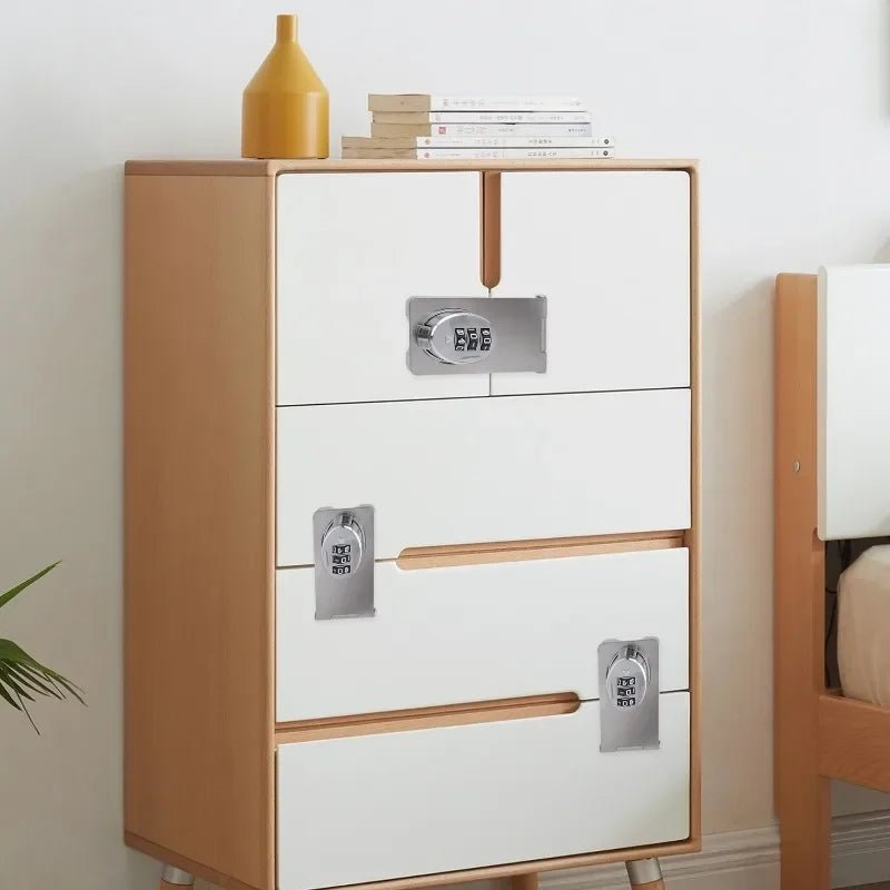 Stainless Steel Password Locks Slide Latches Keyless Combination Locks Kitchen Drawers Cabinets Cupboard Door Password Locks - Lacatang Shop