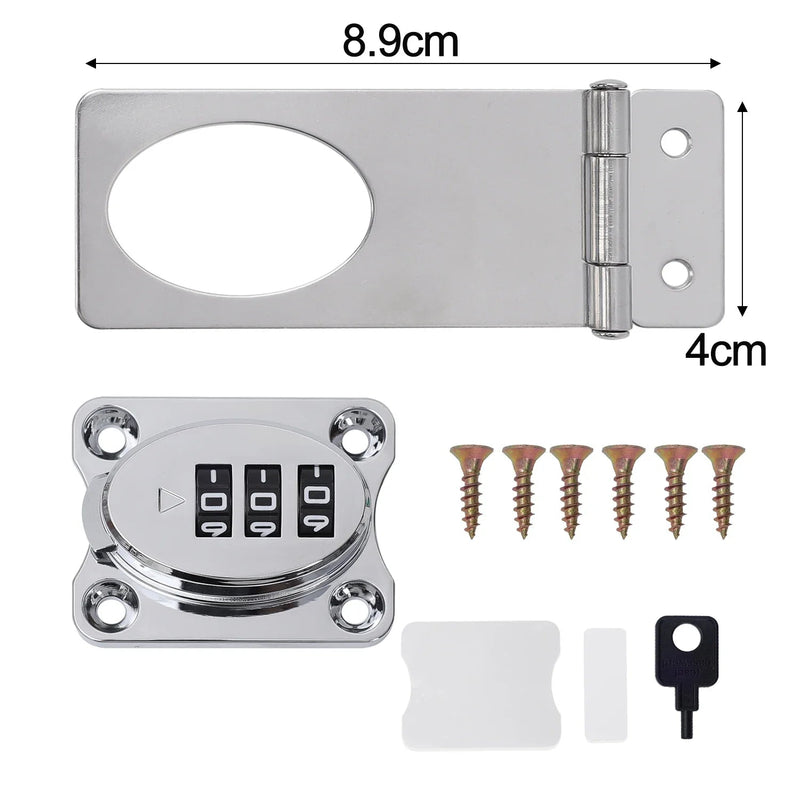 Stainless Steel Password Locks Slide Latches Keyless Combination Locks Kitchen Drawers Cabinets Cupboard Door Password Locks - Lacatang Shop