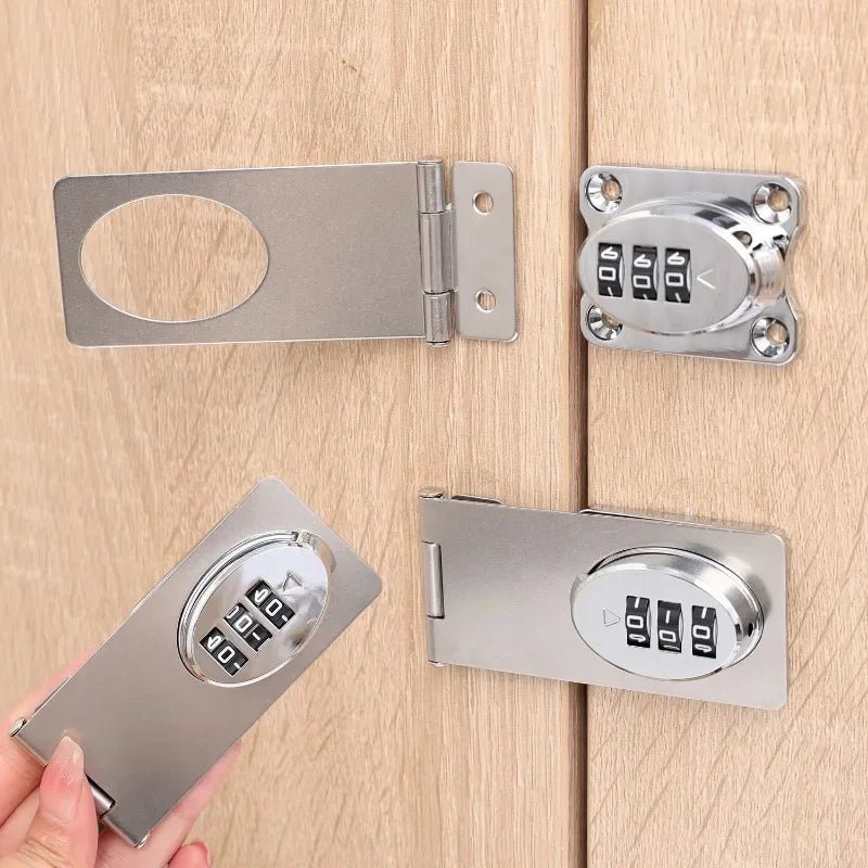 Stainless Steel Password Locks Slide Latches Keyless Combination Locks Kitchen Drawers Cabinets Cupboard Door Password Locks - Lacatang Shop