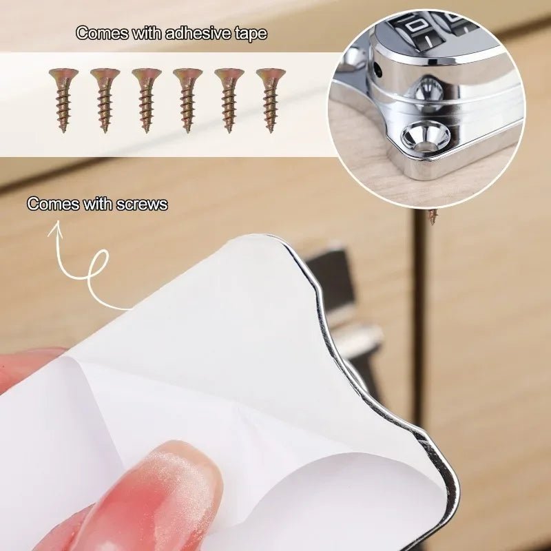 Stainless Steel Password Locks Slide Latches Keyless Combination Locks Kitchen Drawers Cabinets Cupboard Door Password Locks - Lacatang Shop