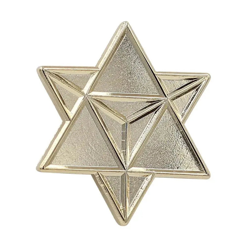 Star Merkaba / Tetrahedron – Gold Enamel Pin