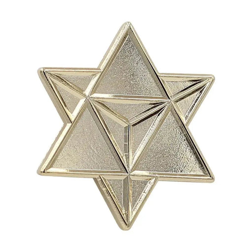 Star Merkaba / Tetrahedron – Gold Enamel Pin