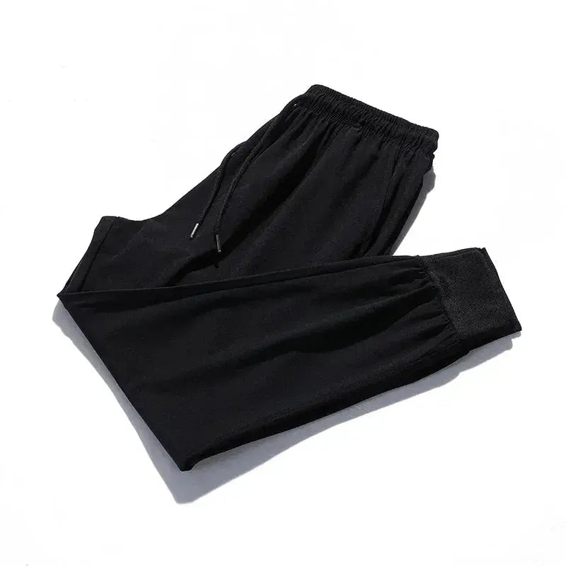 Summer Men Casual Pants Joggers Sweatpants Mens Solid Color Elastic Waist Trousers Fitness Sportswear Fashion Spring Sweatpants - Lacatang Shop