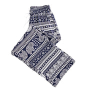 Summer Palazzo Pants with Pockets for Women Drawstring High Waisted Wide Leg Bohemian Elephant Printed Lounge Trousers - Lacatang Shop