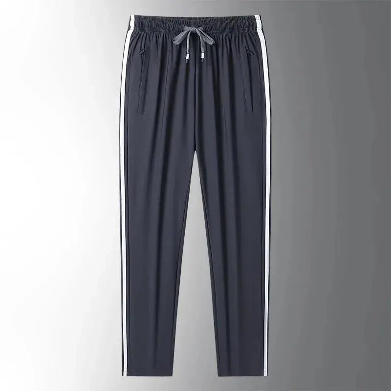 Summer Plus Size Trousers M - 8XL Ice Silk Three - bar Casual Pants Men's Loose Casual Ultra - thin Sports Fitness Jogger Trousers Men - Lacatang Shop