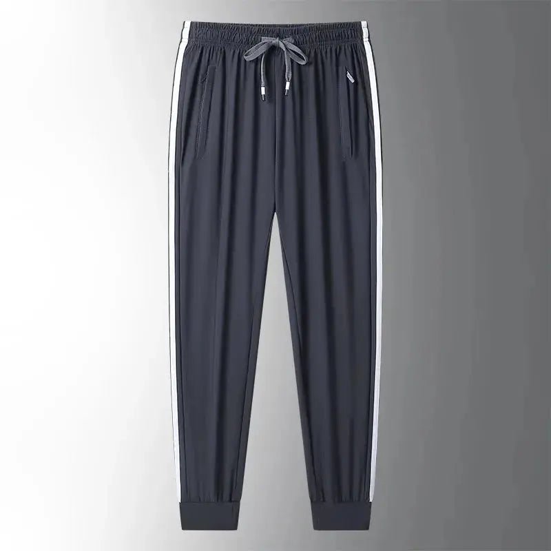 Summer Plus Size Trousers M - 8XL Ice Silk Three - bar Casual Pants Men's Loose Casual Ultra - thin Sports Fitness Jogger Trousers Men - Lacatang Shop