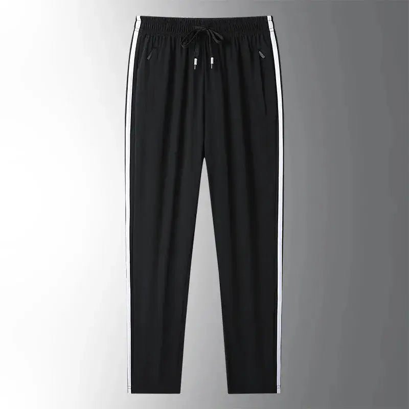 Summer Plus Size Trousers M - 8XL Ice Silk Three - bar Casual Pants Men's Loose Casual Ultra - thin Sports Fitness Jogger Trousers Men - Lacatang Shop