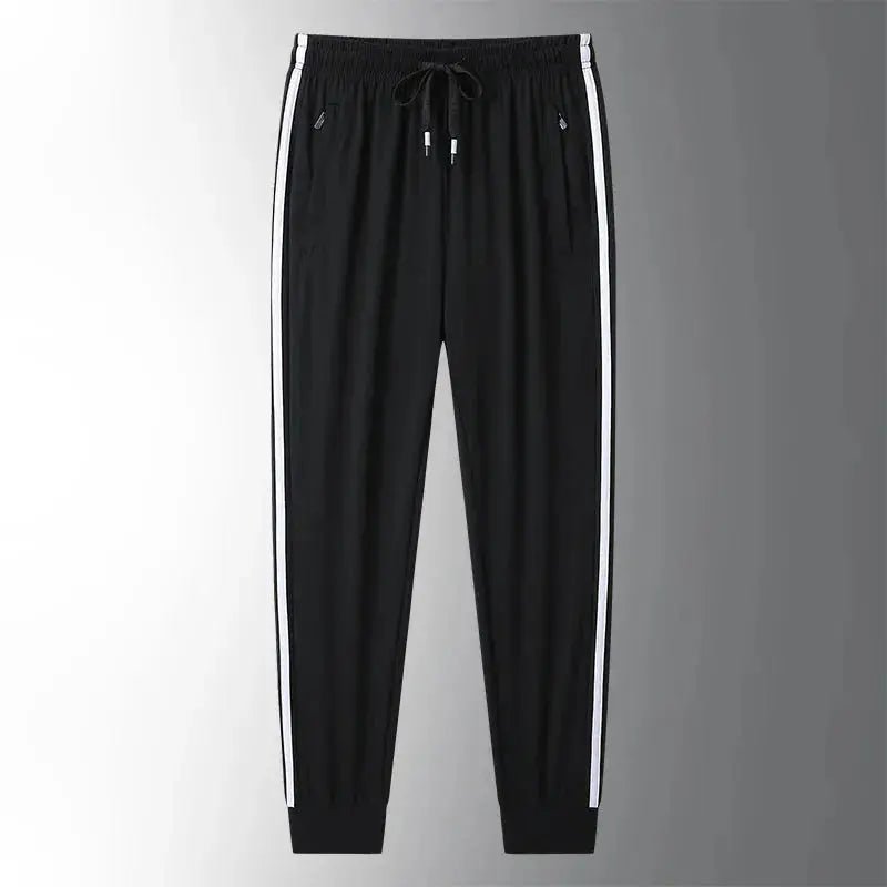 Summer Plus Size Trousers M - 8XL Ice Silk Three - bar Casual Pants Men's Loose Casual Ultra - thin Sports Fitness Jogger Trousers Men - Lacatang Shop