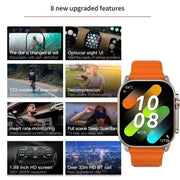 T900Ultra Smartwatch Bluetooth Talk Smartwatch Message Alert Heart Rate Monitor Sports Watch for Android IOS Men Women - Lacatang Shop
