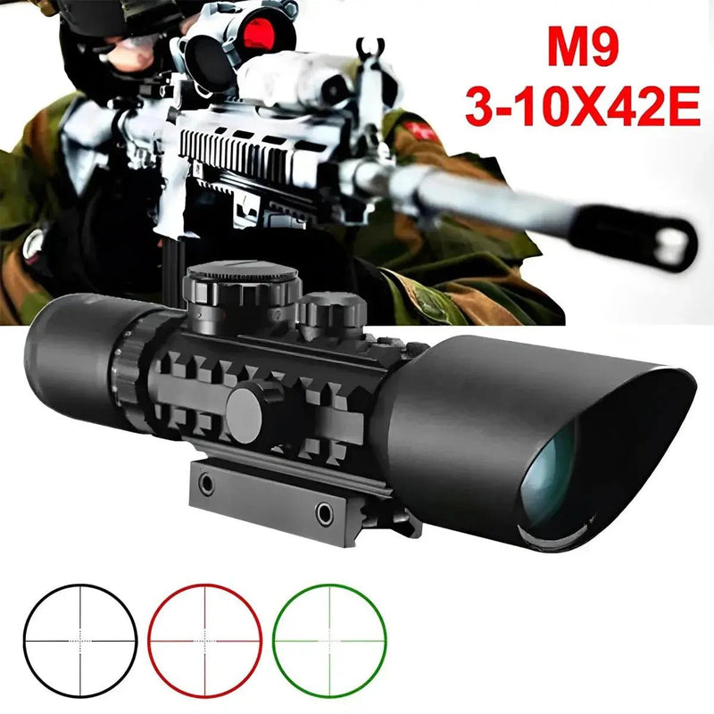 Tactical Red Green Dot Scope Optics Reflex Sight Riflescope Hunting 3 - 10x42E Outdoor Hunting Bird Watching Airgun Accessories - Lacatang Shop