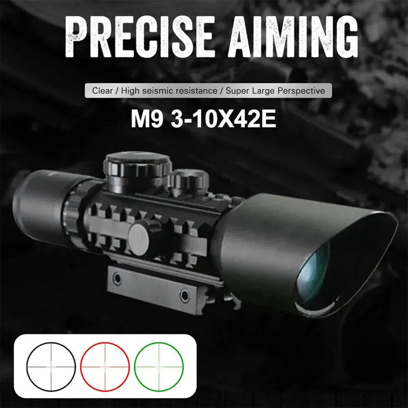 Tactical Red Green Dot Scope Optics Reflex Sight Riflescope Hunting 3 - 10x42E Outdoor Hunting Bird Watching Airgun Accessories - Lacatang Shop