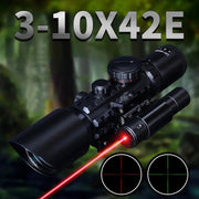 Tactical Red Green Dot Scope Optics Reflex Sight Riflescope Hunting 3 - 10x42E Outdoor Hunting Bird Watching Airgun Accessories - Lacatang Shop