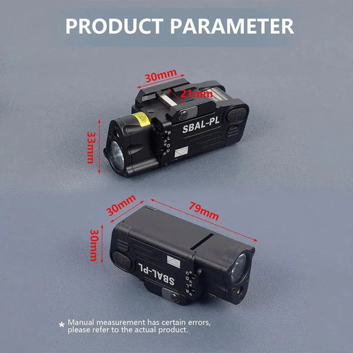Tactical SBAL - PL White Light Strobe Flashlight Constant Red Dot Sight Weapon Gun Glock 17 18C Hanging Scout LED Light 20mm Rail - Lacatang Shop