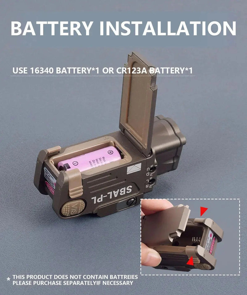 Tactical SBAL - PL White Light Strobe Flashlight Constant Red Dot Sight Weapon Gun Glock 17 18C Hanging Scout LED Light 20mm Rail - Lacatang Shop