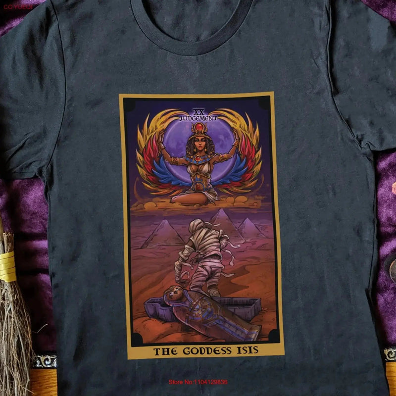 The Goddess Isis Judgement Tarot Card T Shirt Egyptian WitchcrafT Witchy Clothing Wiccan Pagan Witch Wicca s - Lacatang Shop