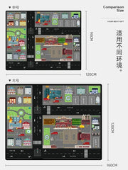 Thickened Cartoon Crawling Carpet for Kids - Drop - Resistant Play Mat for Reading and Parking Area - Lacatang Shop