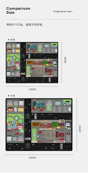 Thickened Cartoon Crawling Carpet for Kids - Drop - Resistant Play Mat for Reading and Parking Area - Lacatang Shop