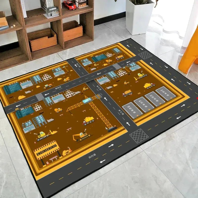 Thickened Cartoon Crawling Carpet for Kids - Drop - Resistant Play Mat for Reading and Parking Area - Lacatang Shop
