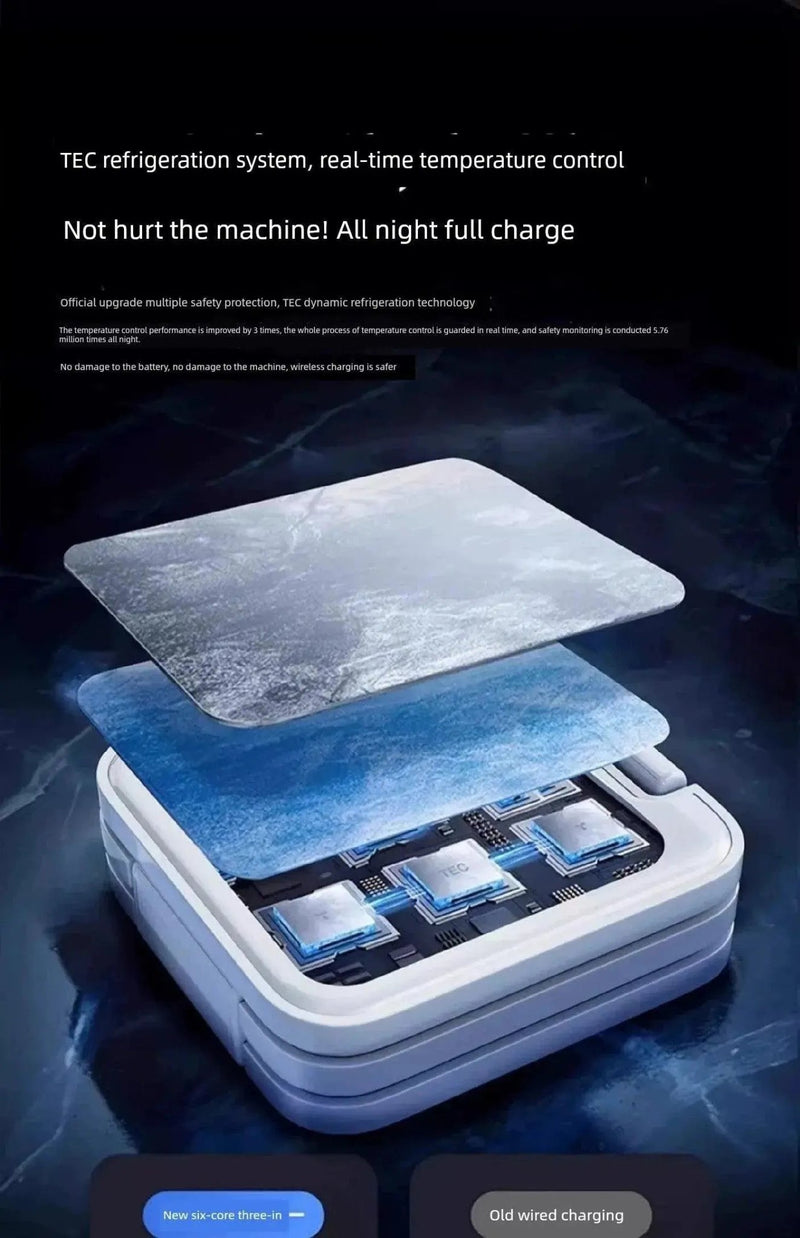 Three - in - One Magnetic Foldable Fast Charging Base Bracket Apple - Lacatang Shop