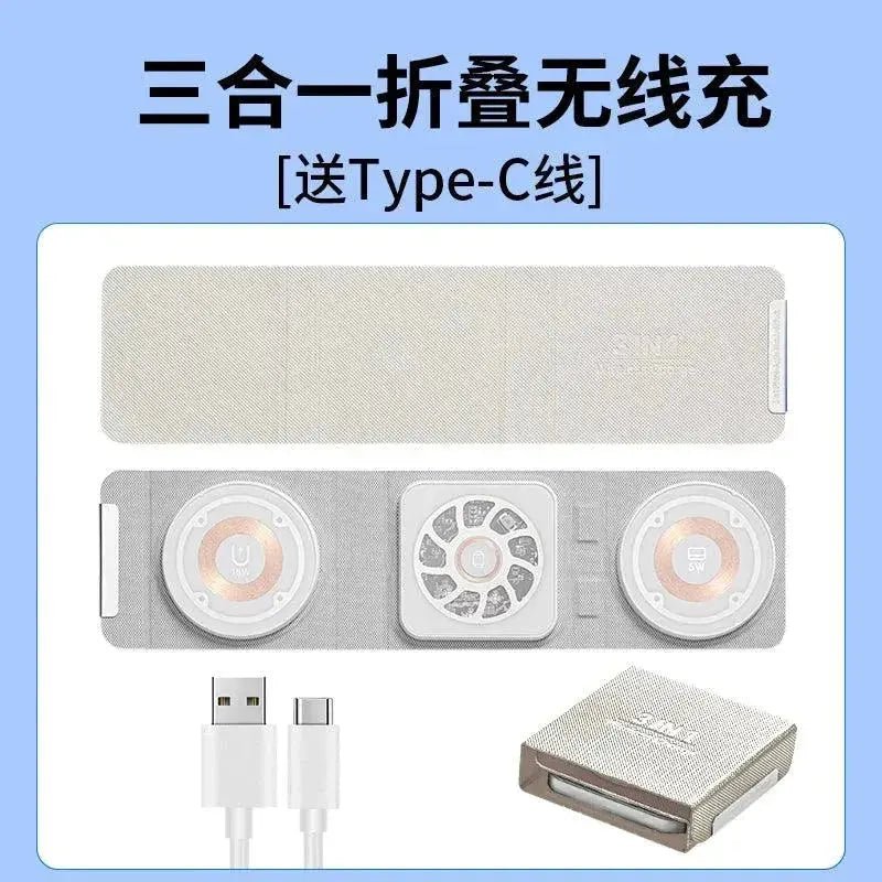 Three - in - One Wireless Charger Base Headset Apple - Lacatang Shop