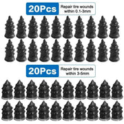 Tire Repair Nails Set for Cars, Motorcycles, Scooters, and Bikes - Rubber and Metal Puncture Fixing Tools - Lacatang Shop