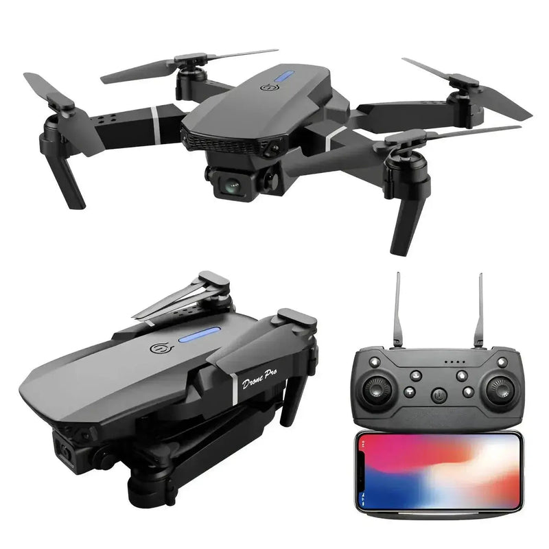 Toy drone E88 remote control small aircraft dual camera HD quadcopter - Lacatang Shop