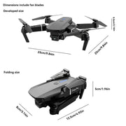 Toy drone E88 remote control small aircraft dual camera HD quadcopter - Lacatang Shop