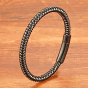 Trendy Black and White Titanium Steel Rope Bracelet for Couples - Wholesale Gift with Free Shipping - Lacatang Shop